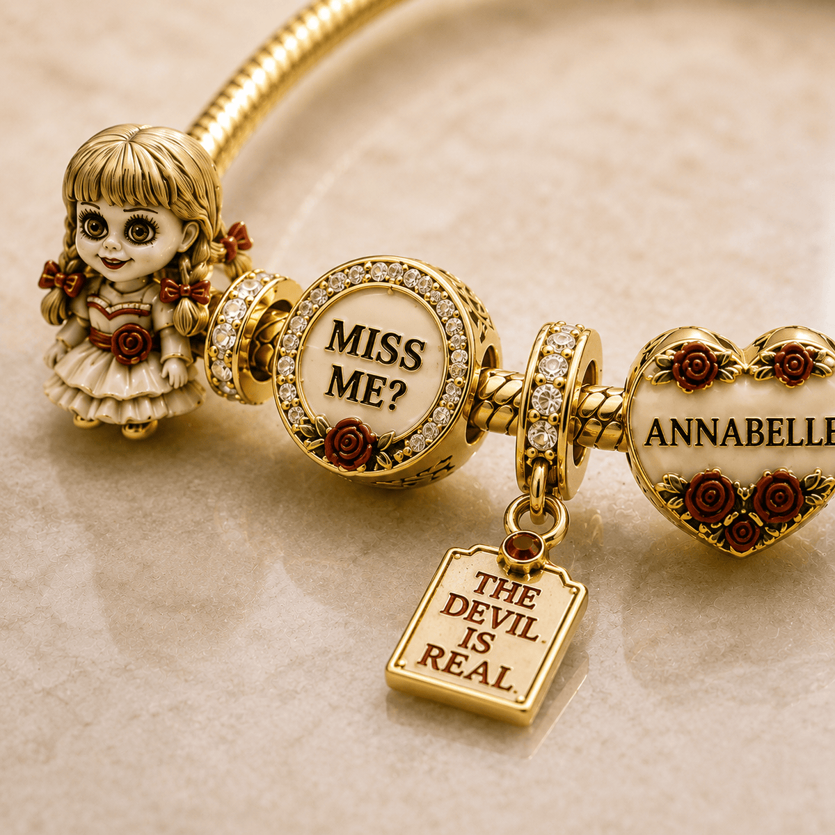 ANBL Gold Charm Bracelet Set BMD